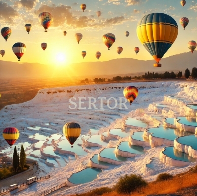 Pamukkale Balloon Tour with VIP Transfer from Antalya